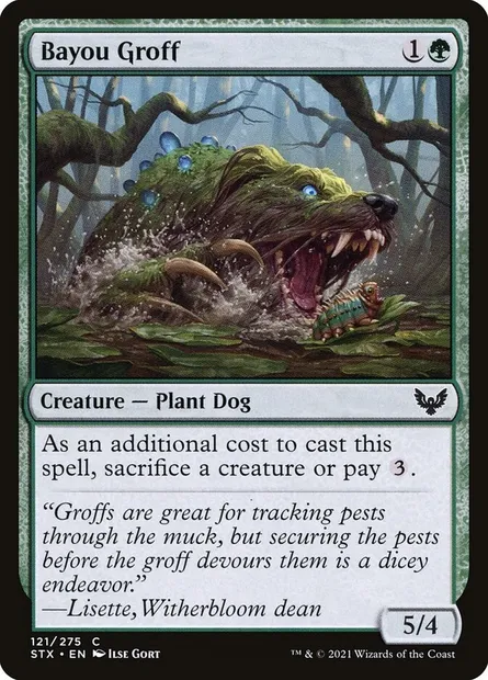 Bayou Groff, Magic card STX 121 — Strixhaven: School of Mages set