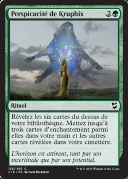 Perspicacité de Kruphix, carte Magic C18 155 — extension Commander 2018