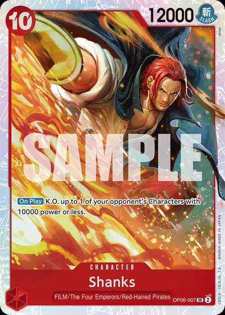 Shanks, carte One Piece OP06-007 — extension ONE PIECE CARD THE BEST