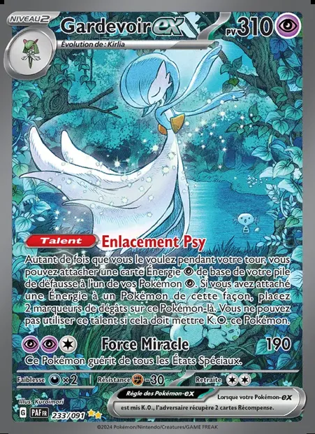 Gardevoir-ex, carte Pokémon PAF 233 — extension Destinées de Paldea