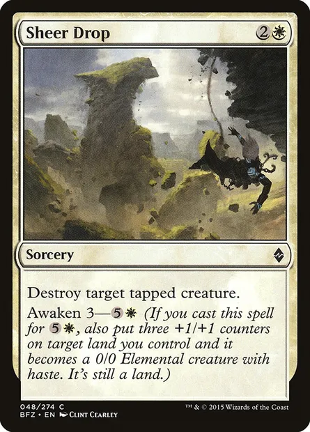 Sheer Drop, Magic card BFZ 48 — Battle for Zendikar set
