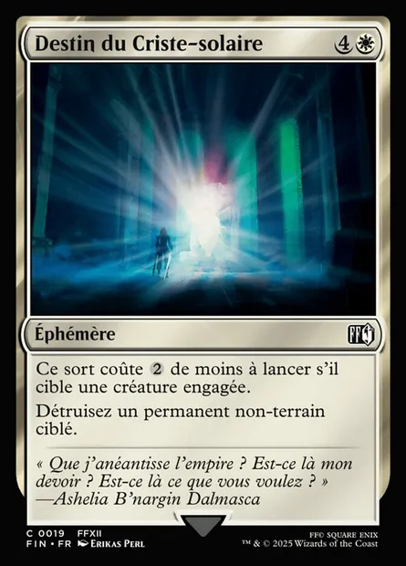 Destin du Criste-Solaire, carte Magic FIN 19 — extension Final Fantasy