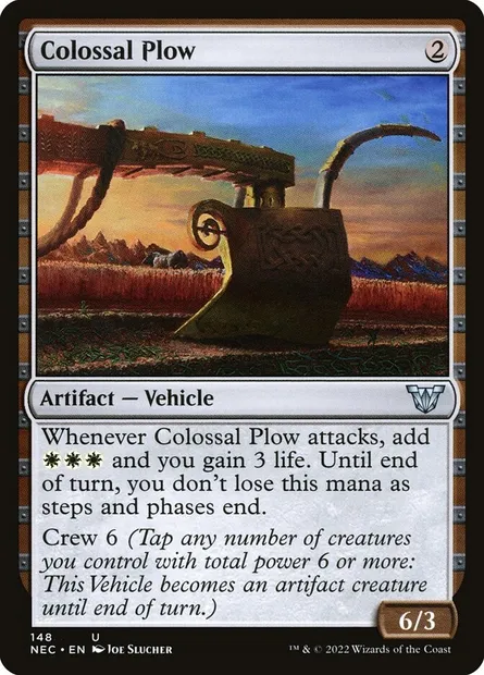 Colossal Plow, Magic card NEC 148 — Neon Dynasty Commander set