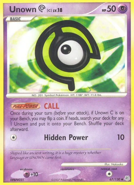 Zarbi C, carte Pokémon DP 67 — extension Diamant & Perle