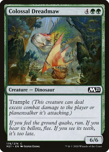 Colossal Dreadmaw, Magic card M21 176 — Core Set 2021 set