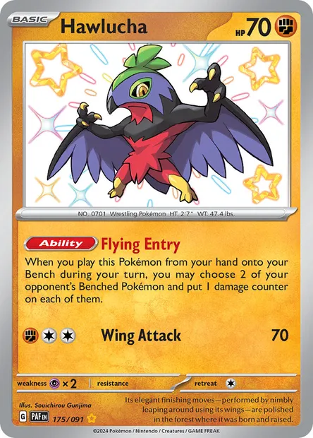 Hawlucha, Pokémon card PAF 175 — Paldean Fates set