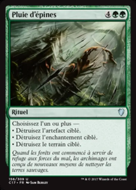 Pluie d'épines, carte Magic C17 156 — extension Commander 2017