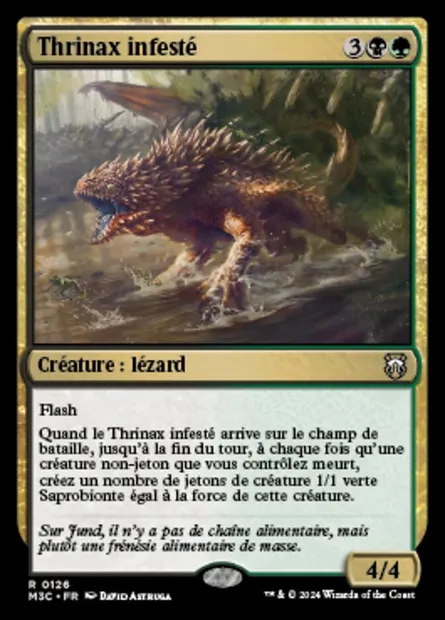 Thrinax infesté, carte Magic M3C 126 — extension Modern Horizons 3 Commander
