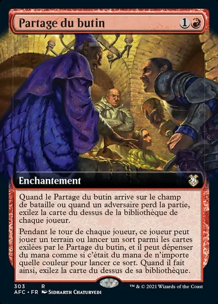 Partage du butin, carte Magic AFC 303 — extension Forgotten Realms Commander
