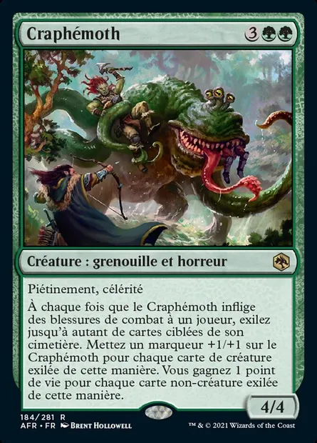 Craphémoth, carte Magic AFR 184 — extension Forgotten Realms: Aventures dans les Royaumes Oubliés