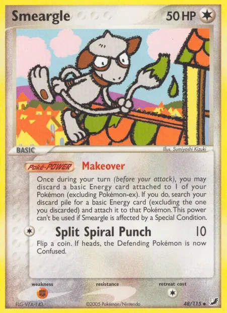 Smeargle, Pokémon card UF 48 — Unseen Forces set