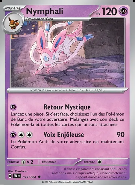 Nymphali, carte Pokémon SFA 022 — extension Fable Nébuleuse