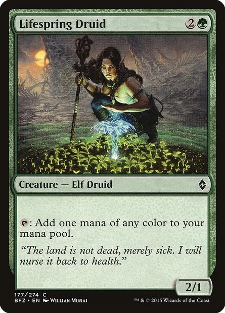Lifespring Druid, Magic card BFZ 177 — Battle for Zendikar set