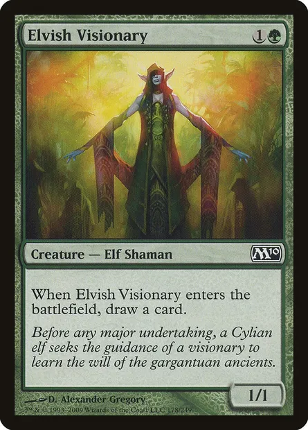Elvish Visionary, Magic card M10 178 — Magic 2010 set