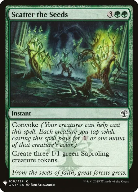 Scatter the Seeds, Magic card PLST GK1-106 — The List set
