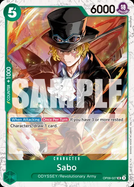 Sabo, One Piece card OP09-027 — EMPERORS IN THE NEW WORLD set
