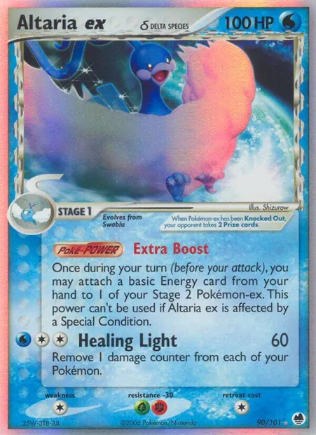 Altaria ex δ, Pokémon card DF 90 — Dragon Frontiers set