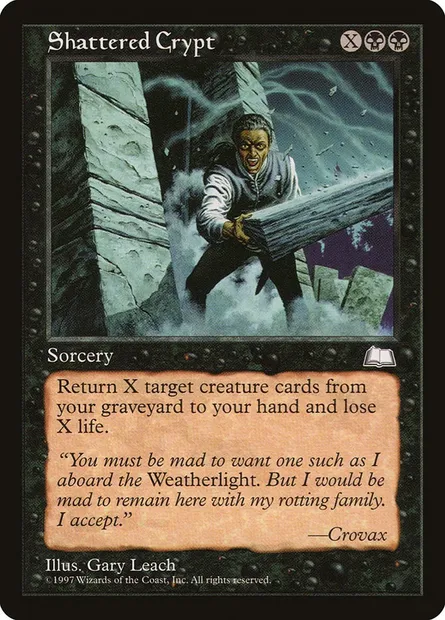 Shattered Crypt, Magic card WTH 80 — Weatherlight set