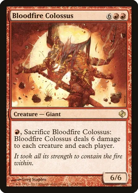 Colosse hématopyre, carte Magic DDI 62 — extension Duel Decks: Venser vs. Koth
