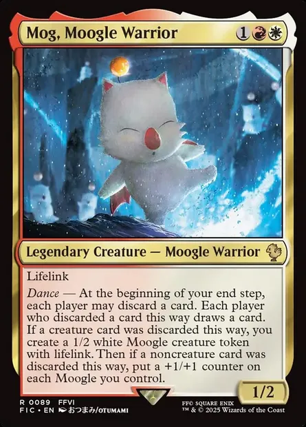 Mog, Moogle Warrior, Magic card FIC 89 — Final Fantasy Commander set