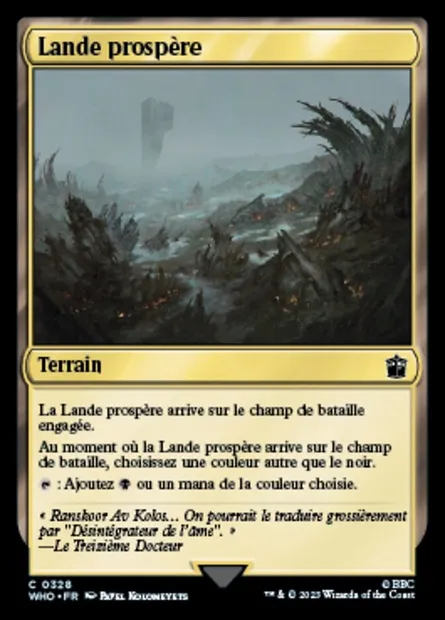 Lande prospère, carte Magic WHO 328 — extension Doctor Who