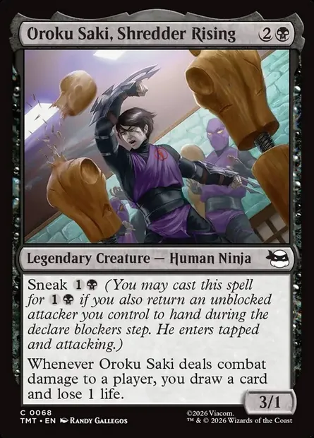 Oroku Saki, Shredder Rising, Magic card TMT 68 — Teenage Mutant Ninja Turtles set