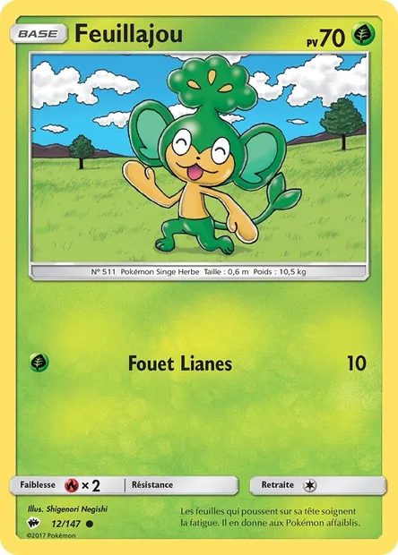 Feuillajou, carte Pokémon BUS 12 — extension Ombres Ardentes