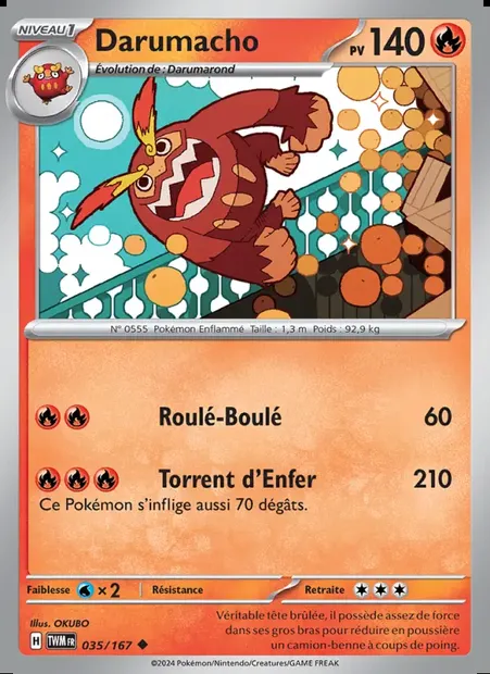 Darumacho, carte Pokémon TWM 035 — extension Mascarade Crépusculaire