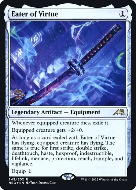 Dévoreur de vertu, carte Magic PNEO 245s — extension Kamigawa: Neon Dynasty Promos