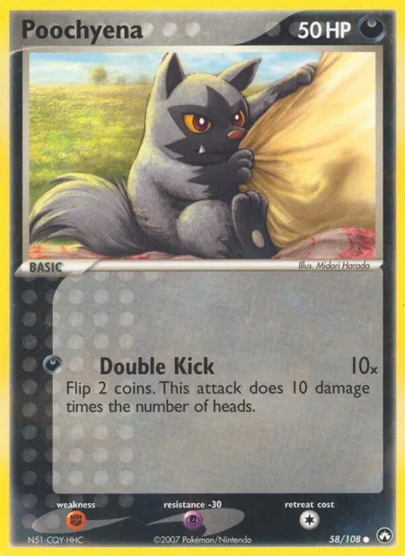 Poochyena, Pokémon card PK 58 — Power Keepers set