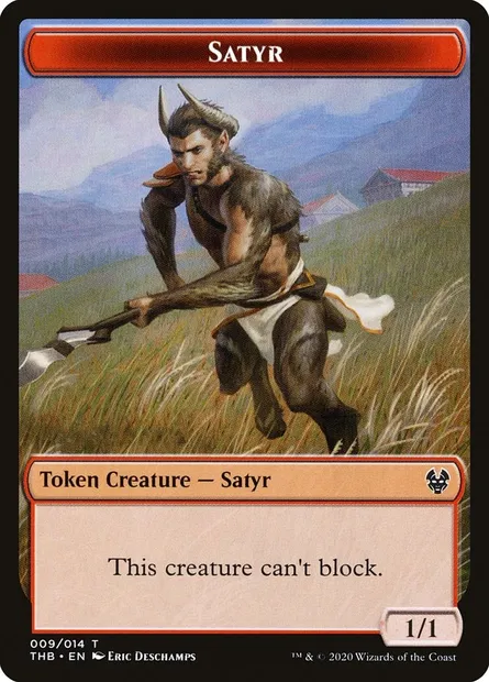 Satyr, carte Magic TTHB 9 — extension Theros Beyond Death Tokens
