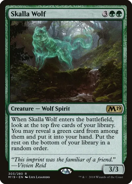 Skalla Wolf, Magic card M19 303 — Core Set 2019 set