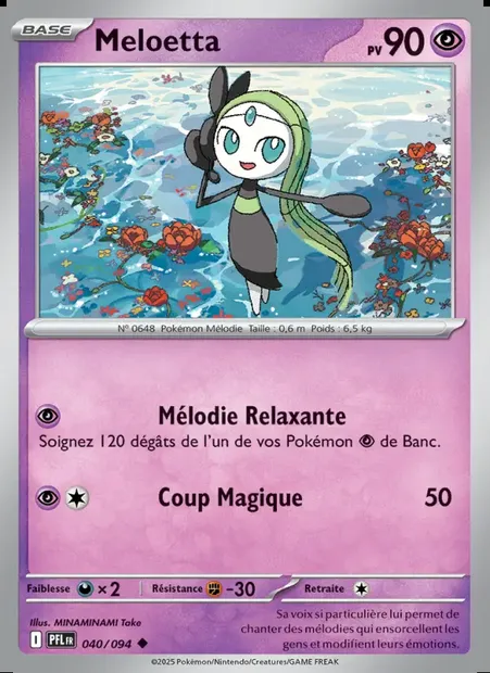 Meloetta, carte Pokémon PFL 040 — extension Flammes Fantasmagoriques