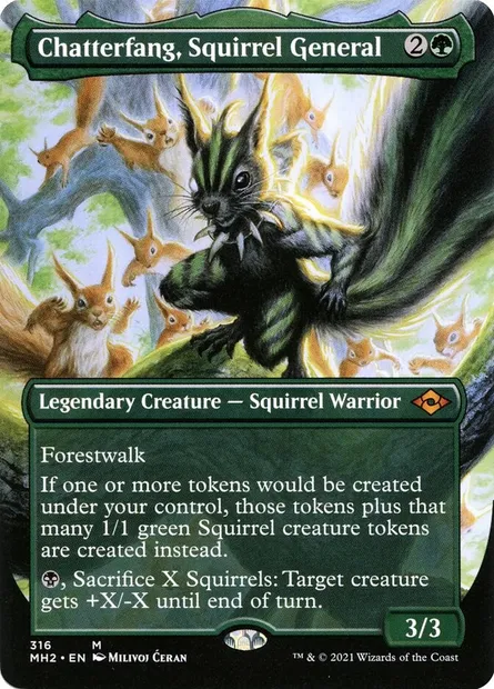 Chatterfang, Squirrel General, Magic card MH2 316 — Modern Horizons 2 set