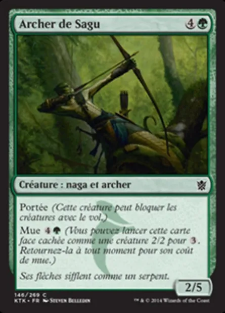 Archer de Sagu, carte Magic KTK 146 — extension Les Khans de Tarkir
