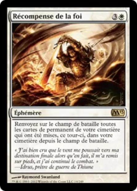 Récompense de la foi, carte Magic M13 14 — extension Magic 2013