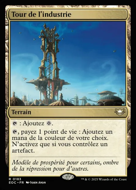 Tour de l'industrie, carte Magic EOC 183 — extension Edge of Eternities Commander