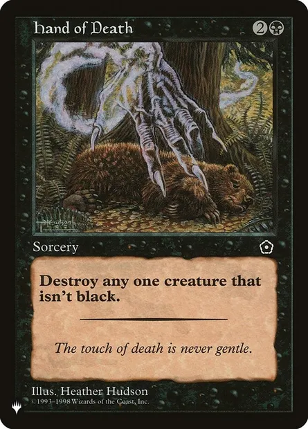 Main de mort, carte Magic P 02-74 — extension The List