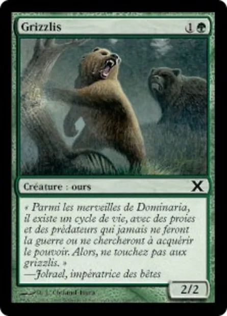 Grizzlis, carte Magic 10E 268 — extension Dixième édition