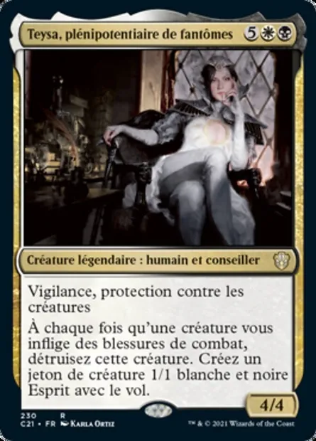 Teysa, plénipotentiaire de fantômes, carte Magic C21 230 — extension Commander 2021