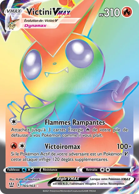 Victini VMAX, carte Pokémon BST 165 — extension Styles de combat
