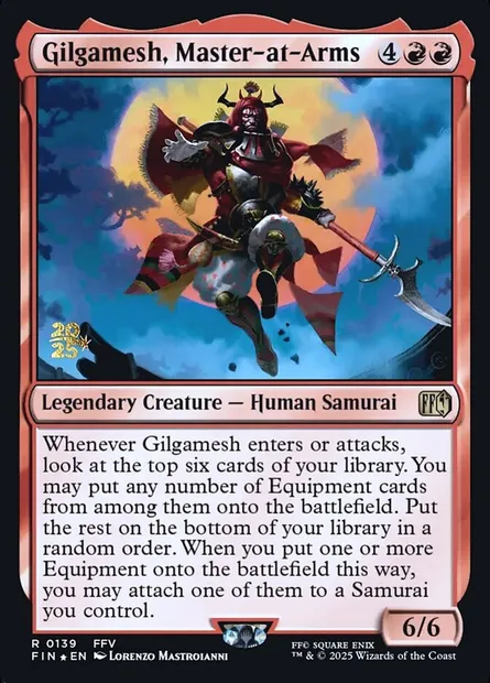Gilgamesh, Master-at-Arms, Magic card PFIN 139s — Final Fantasy Promos set