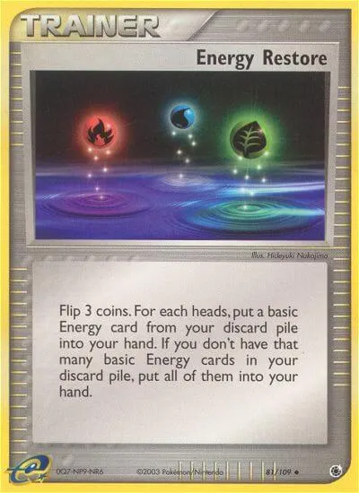 Energy Restore, Pokémon card RS 81 — Ruby & Sapphire set