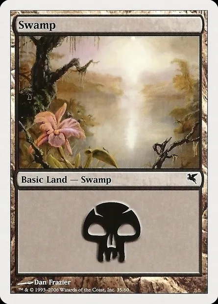 Swamp, Magic card PHUK 35 — Hachette UK set