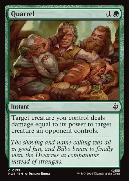 Quarrel, Magic card HOB 135 — The Hobbit set