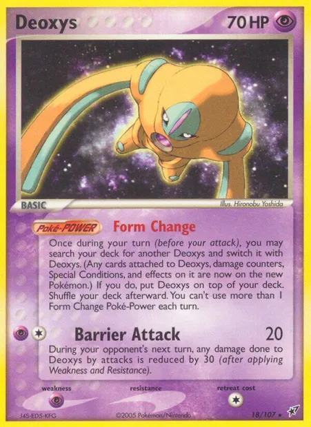 Deoxys, Pokémon card DX 18 — Deoxys set