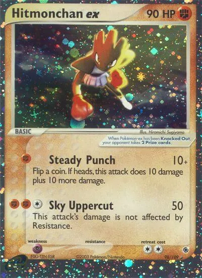 Hitmonchan ex, Pokémon card RS 98 — Ruby & Sapphire set