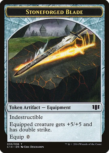 Stoneforged Blade, Magic card TC14 30 — Commander 2014 Tokens set