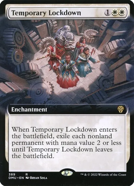 Temporary Lockdown, Magic card DMU 389 — Dominaria United set