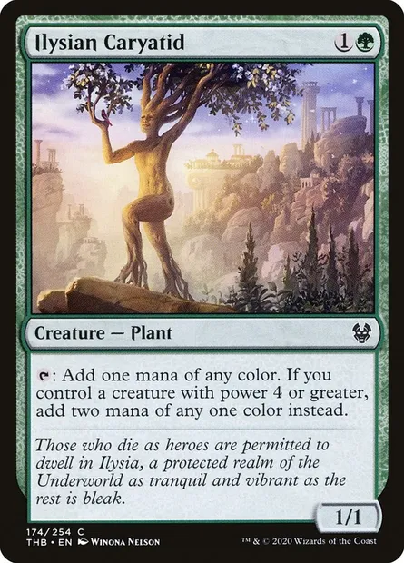 Ilysian Caryatid, Magic card THB 174 — Theros Beyond Death set